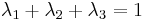 \lambda_{1} %2B \lambda_{2} %2B \lambda_{3} = 1\,