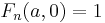 F_n(a, 0) = 1