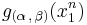 g_{(\alpha \, , \, \beta)}(x_1^n)