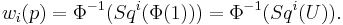 w_i(p) = \Phi^{-1}(Sq^i(\Phi(1))) = \Phi^{-1}(Sq^i(U)).\,