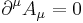 \partial^\mu A_\mu = 0