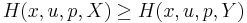  H(x,u,p,X) \geq H(x,u,p,Y) 