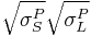 \sqrt{\sigma_S^P}\sqrt{\sigma_L^P}