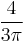 \frac{4}{3\pi}