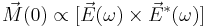 \vec{M}(0)\propto[\vec{E}(\omega)\times\vec{E}^*(\omega)]