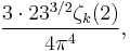 \frac{3 \cdot23^{3/2}\zeta_k(2)}{4\pi^4},