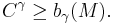 C^\gamma\ge b_\gamma(M). \, 