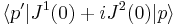 \langle p' | J^1 (0) %2B i J^2 (0) | p \rangle 