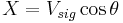 X=V_{sig}\cos\theta