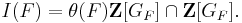 I(F)=\theta(F)\mathbf{Z}[G_F]\cap\mathbf{Z}[G_F].