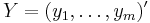 Y = (y_1, \dots, y_m)'