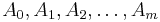 A_0, A_1, A_2,\dots,A_m