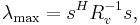 \ \lambda_{\max} = s^H R_v^{-1} s, 