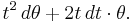 t^2\,d\theta %2B 2t\,dt \cdot \theta.\,