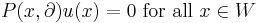 P(x, \partial)u(x) = 0 \mbox{ for all } x \in W