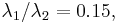 \lambda_1/\lambda_2 =0.15,\, 