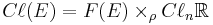 C\ell(E) = F(E) \times_\rho C\ell_n\mathbb R