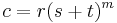 c=r(s%2Bt)^m