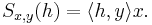 S_{x,y}(h) = \langle h, y \rangle x.