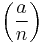 \left(\frac{a}{n}\right)