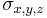  \sigma _{x,y,z}