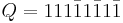 Q = 111\bar{1}1\bar{1}1\bar{1}