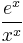 \frac{e^x}{x^x}\,