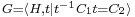 \scriptstyle G=\langle H, t| t^{-1}C_1t=C_2\rangle