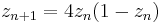 z_{n%2B1}=4z_{n}(1-z_{n})