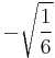 -\sqrt{\frac{1}{6}}\!\,