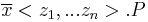 \overline{x}<z_1,...z_n>.P