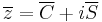 
\overline{z} = \overline{C}%2Bi\overline{S}
