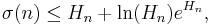  \sigma(n) \le H_n %2B \ln(H_n)e^{H_n},