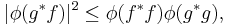 | \phi(g^*f) |^2 \leq \phi(f^*f) \phi(g^*g), \, 