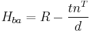 H_{ba} = R - \frac{t n^T}{d} 