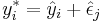 y^*_i = \hat{y}_i %2B \hat{\epsilon}_j