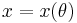 x=x(\theta)