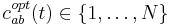 c_{ab}^{opt}(t)\in\{1, \ldots, N\}