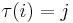 \tau(i)=j