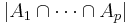 \left|A_1 \cap \cdots \cap A_p \right|