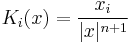 K_i(x) = \frac{x_i}{|x|^{n%2B1}}