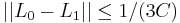 ||L_0-L_1|| \leq 1/(3C)