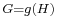 \scriptstyle G = g(H)