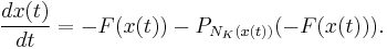 
\frac{dx(t)}{dt} = -F(x(t))-P_{N_K(x(t))}(-F(x(t))).
