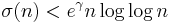 \sigma(n) < e^\gamma n \log \log n \,