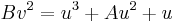 Bv^2 = u^3 %2B Au^2 %2B u