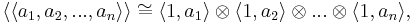 \langle \langle a_1, a_2, ... , a_n \rangle \rangle \cong \langle 1, a_1 \rangle \otimes \langle 1, a_2 \rangle \otimes ... \otimes \langle 1, a_n \rangle,