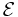 \mathcal{E}\,