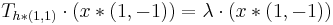 T_{h*(1,1)}\cdot (x*(1,-1)) = \lambda\cdot (x*(1,-1))