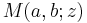 \displaystyle M(a,b;z)